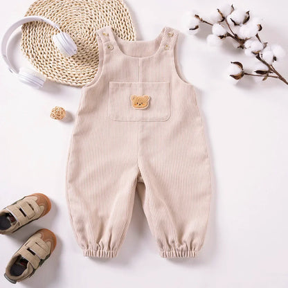 Cute Bear Pocket Jumpsuit