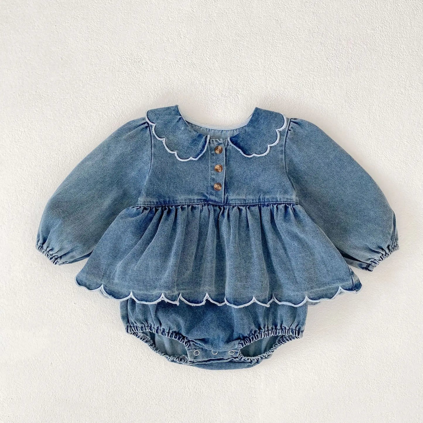 Denim Flare Romper