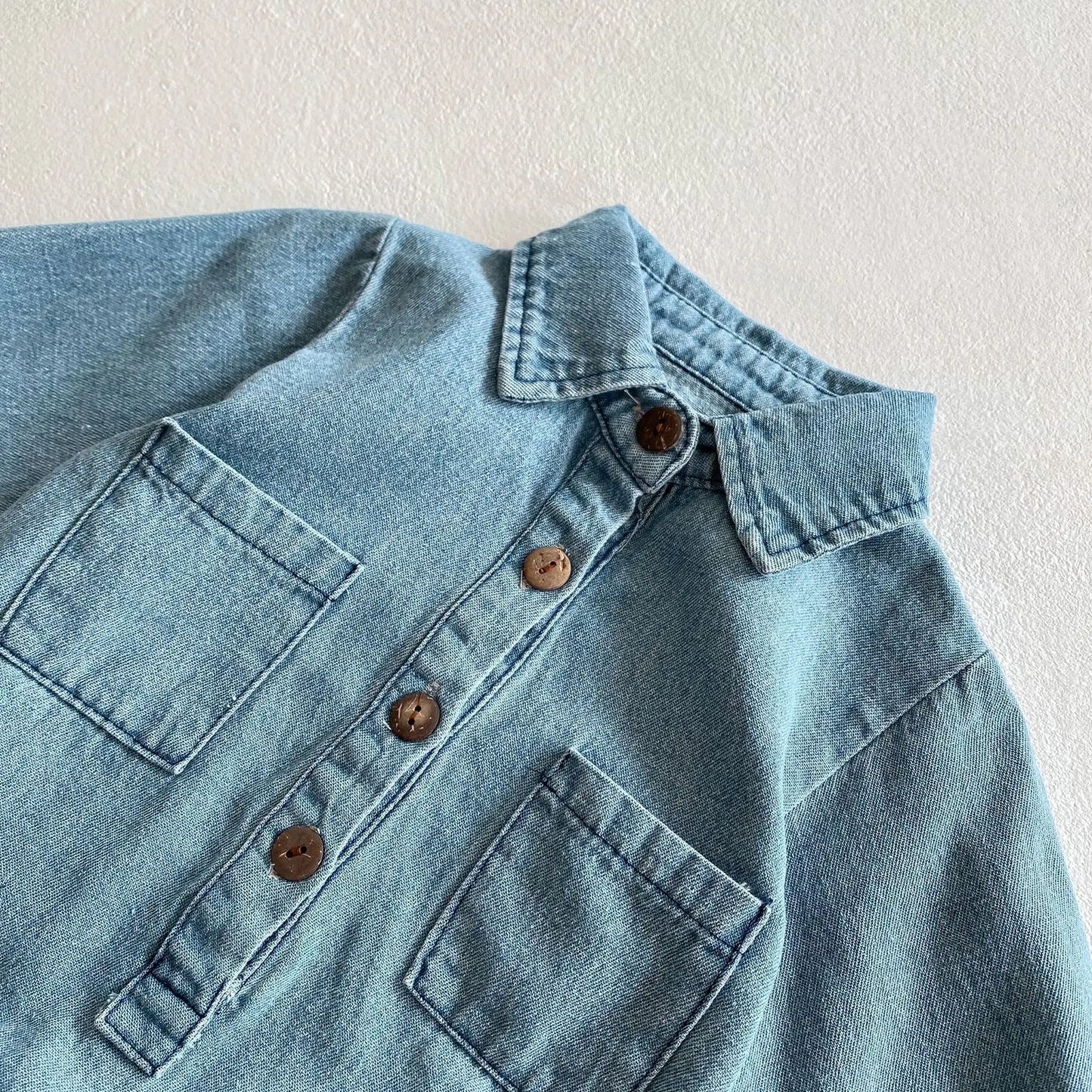 Long Sleeve Denim Bodysuit