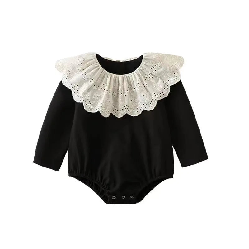 Eyelet Collar Romper