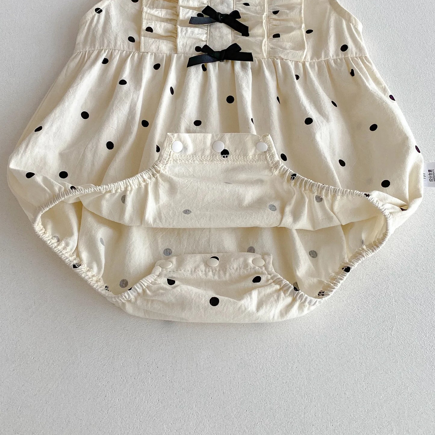 Polka Dot Ribbon Romper