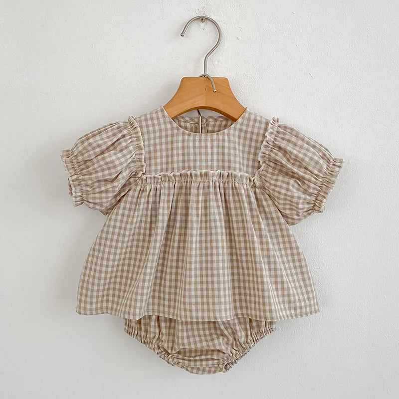 Short Sleeve Balloon Bloomer Set