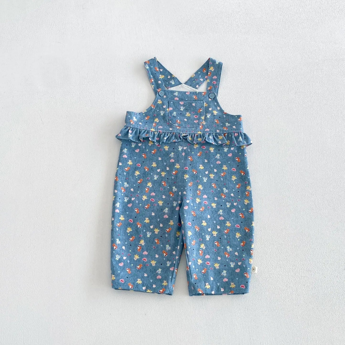 Cartoon Print Suspender Jumpsuit