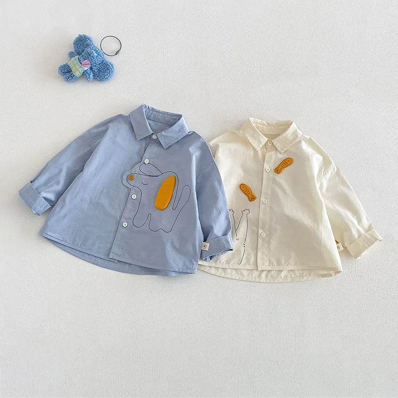 3D Cartoon Button Up Shirt