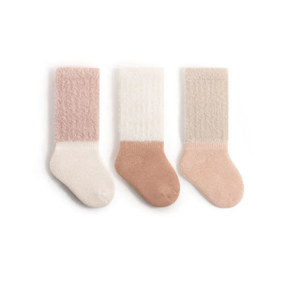 Fleece Lining Color Block Socks