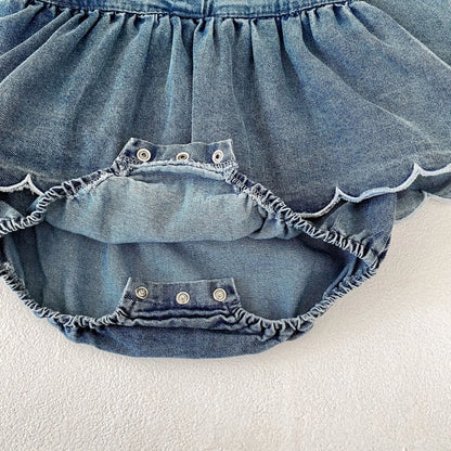 Denim Flare Romper