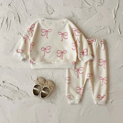 Bow Print Jogger Set