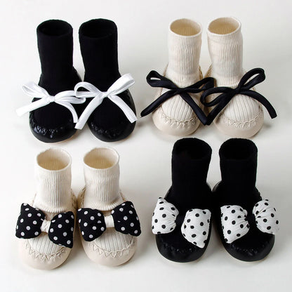 Contrast Bow Walker Shoes