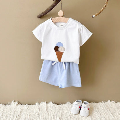 Waffle Cone Ice Cream Shorts Set