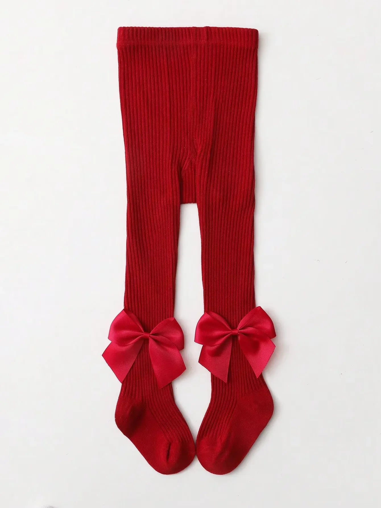 Side Bowknots Knit Leggings
