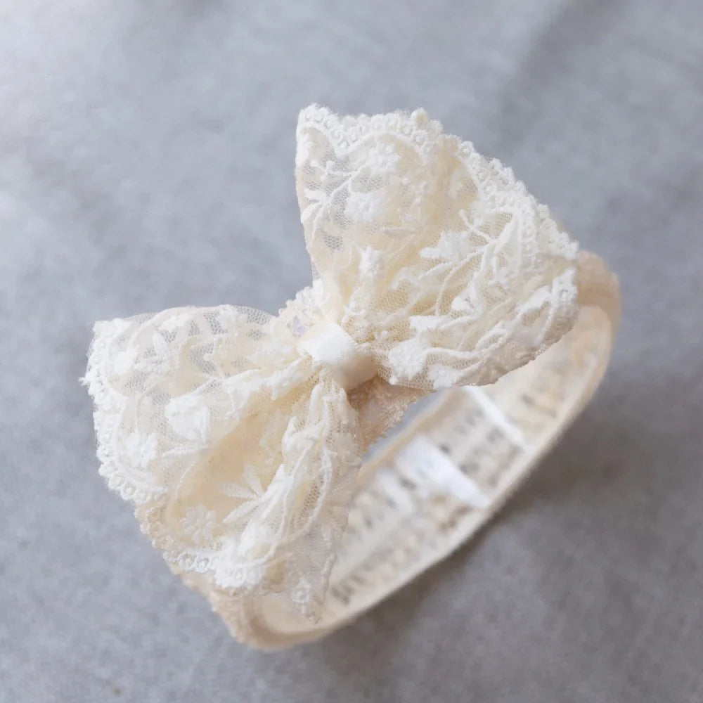 Elastic Pearl Lace Headband
