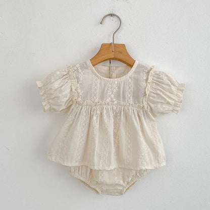 Short Sleeve Balloon Bloomer Set