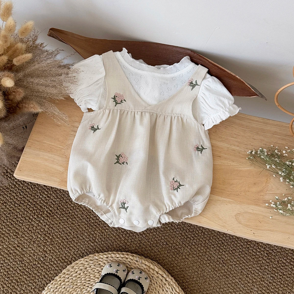 Floral Embroidered Camisole Set