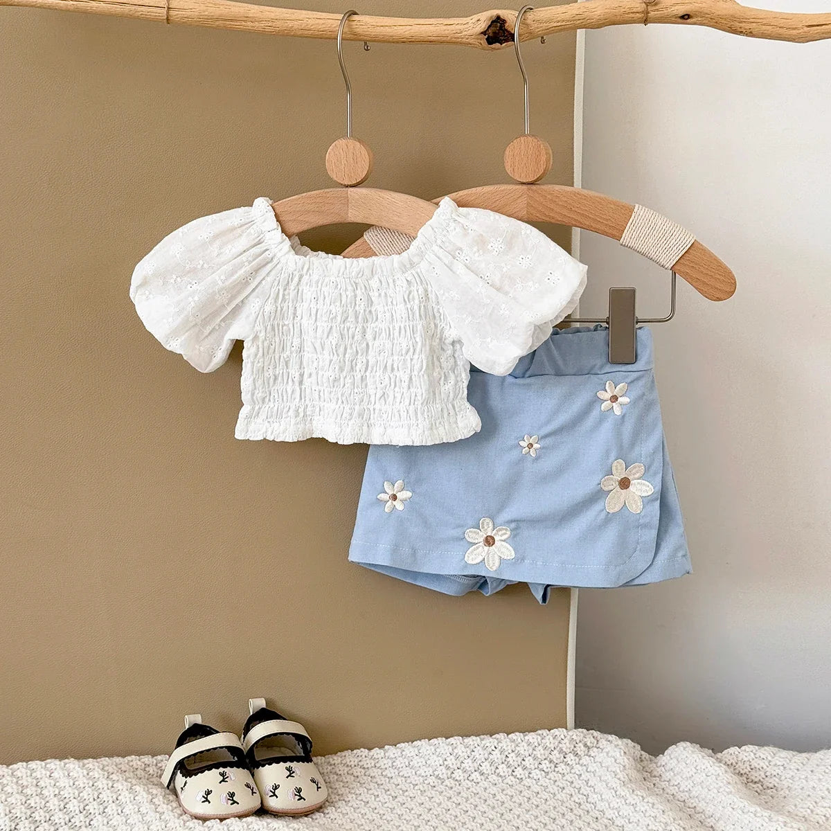 Flower Patchwork Skirt Set