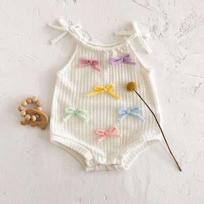 Colorful Bow Tie Strap Jumpsuit