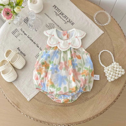 Tulip Petal Neck Romper