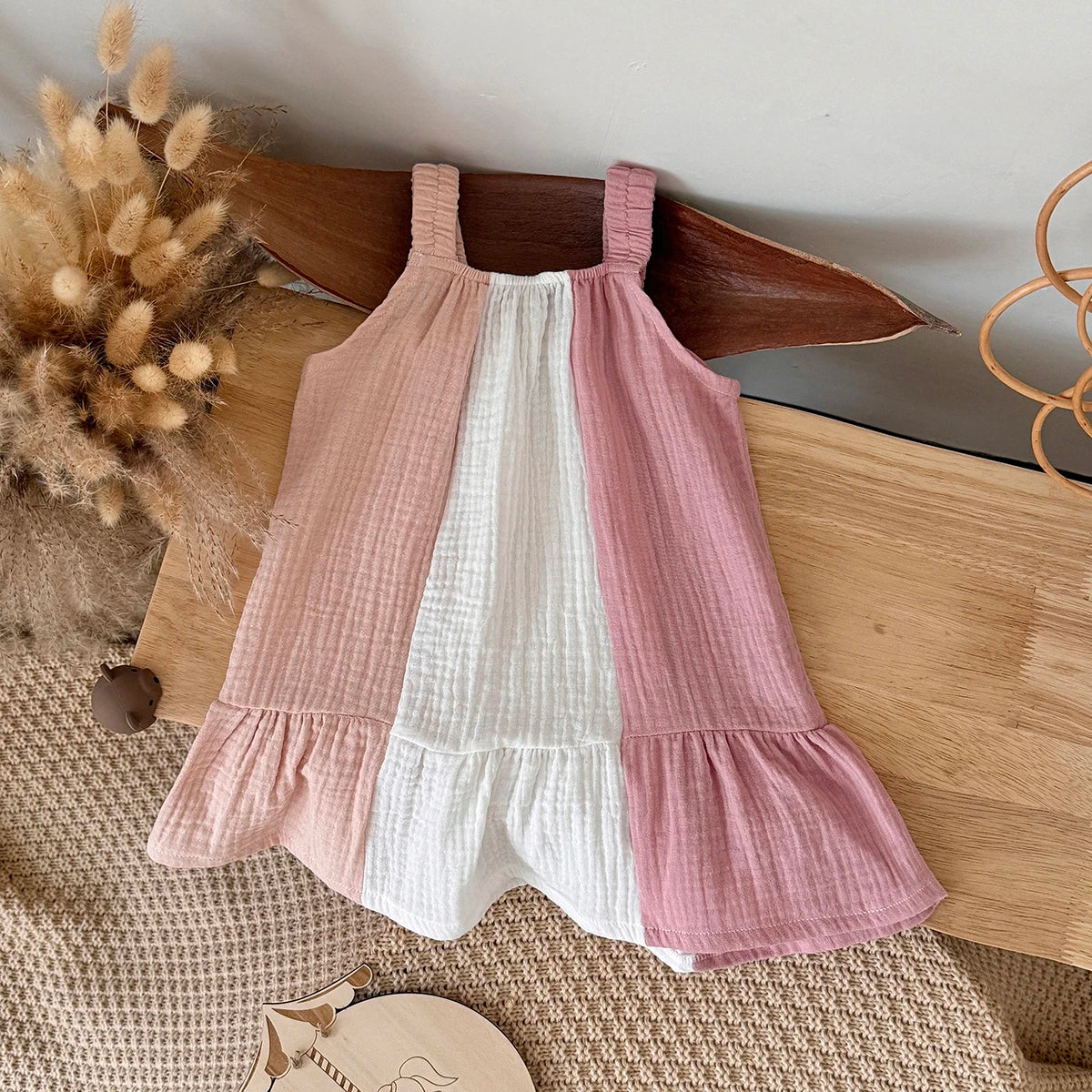 TriColor Cotton Dress