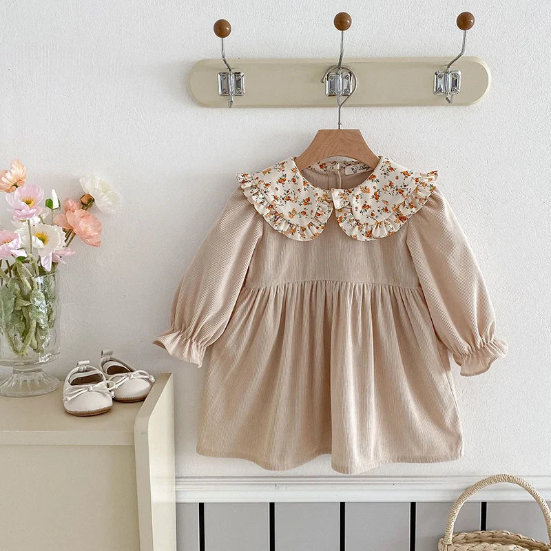 Euro Style Floral Collar Dress