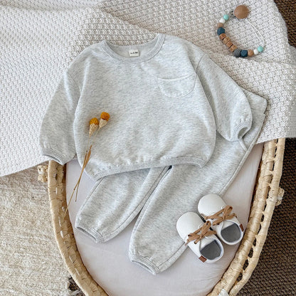 Pocketed Solid Jogger Set