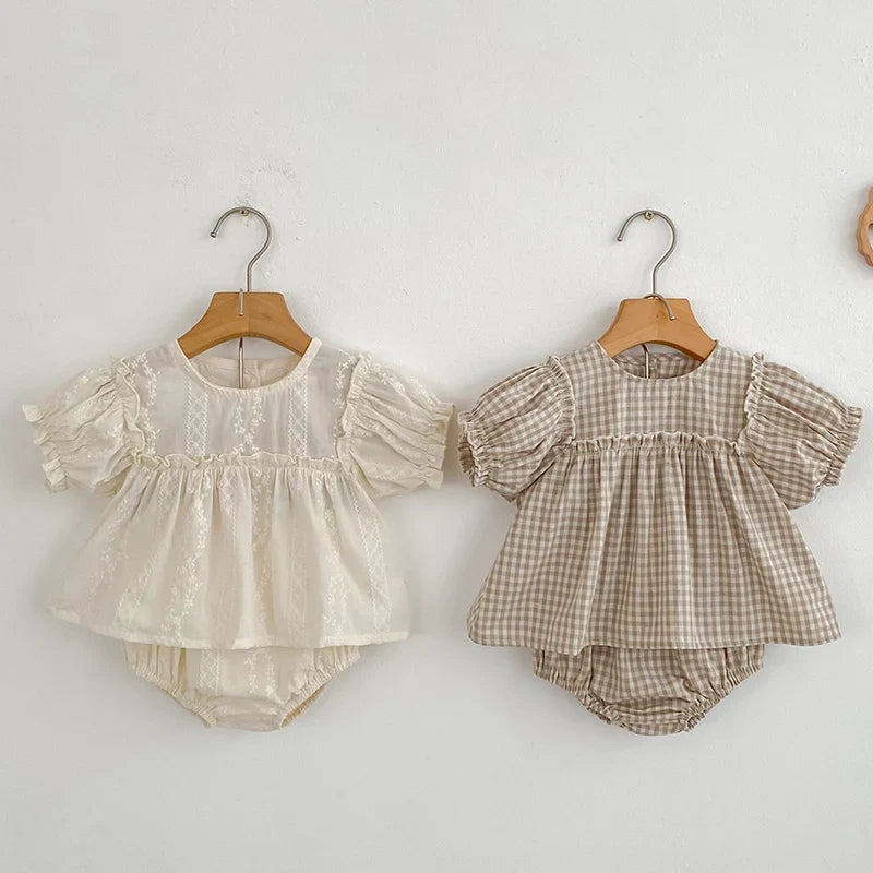 Short Sleeve Balloon Bloomer Set