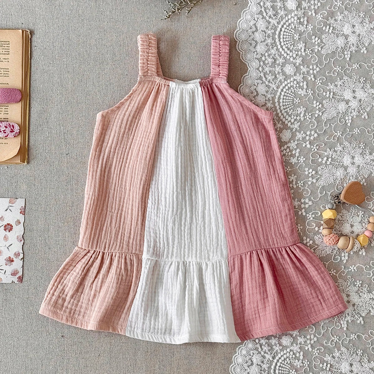 TriColor Cotton Dress