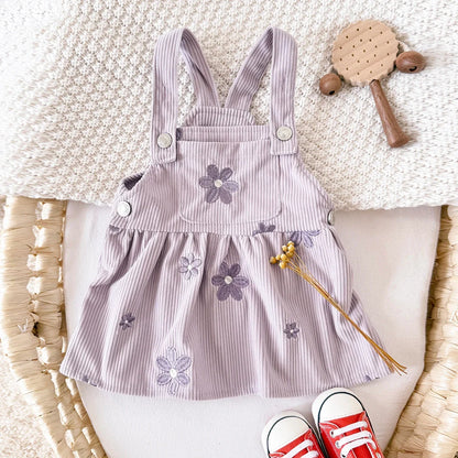 Corduroy Flower Dress
