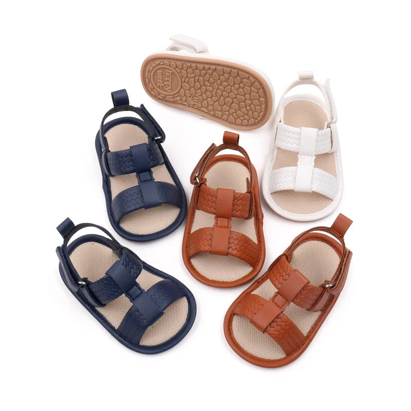 Faux Leather Open Toe Sandals