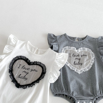 Lace Heart Romper