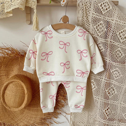 Bow Print Jogger Set
