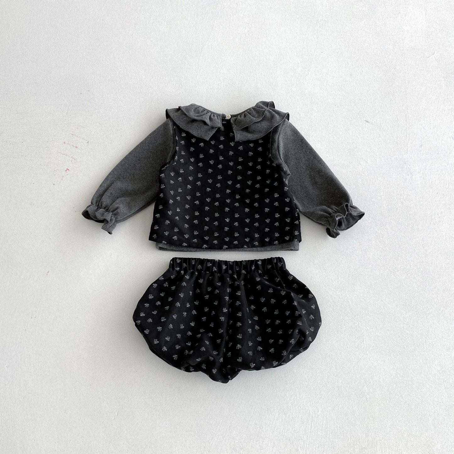 Leafy Doll Ruffled Set. 3Pcs