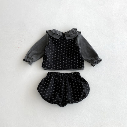Leafy Doll Ruffled Set. 3Pcs