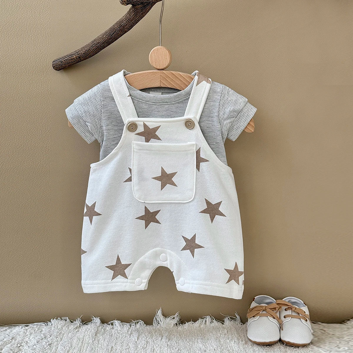 Star Suspender Jumpsuit Set