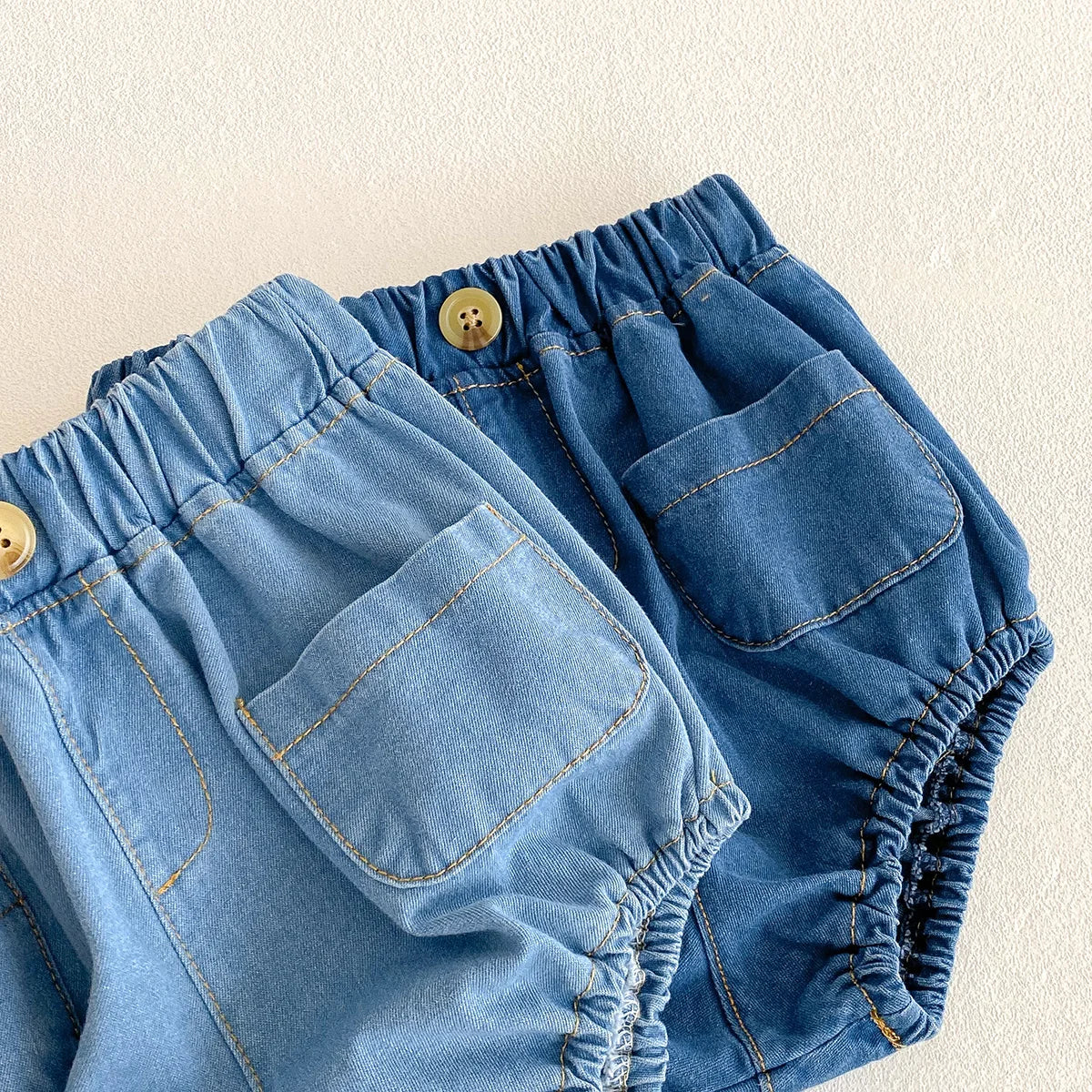 Pocketed Denim Bloomer Shorts