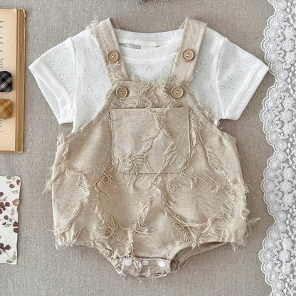 Boho Fringe Jumpsuit Set