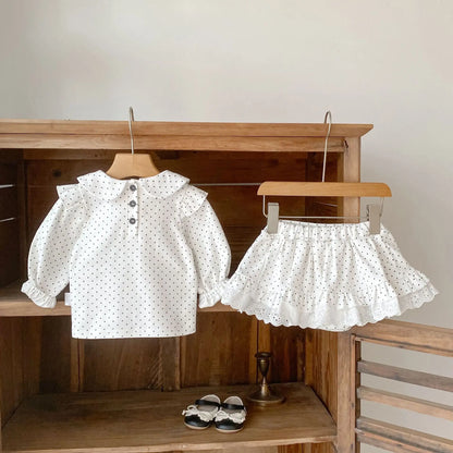 Polka Dot Top and Skirt Set