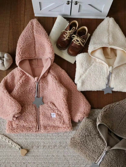 Plush Hooded Zip Jacket
