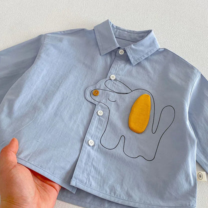 3D Cartoon Button Up Shirt