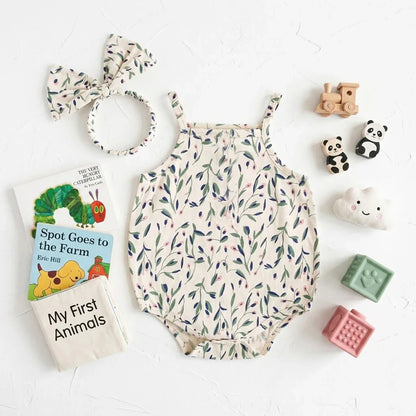 Jasmine Floral Bodysuit with Headband
