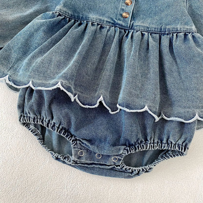 Denim Flare Romper