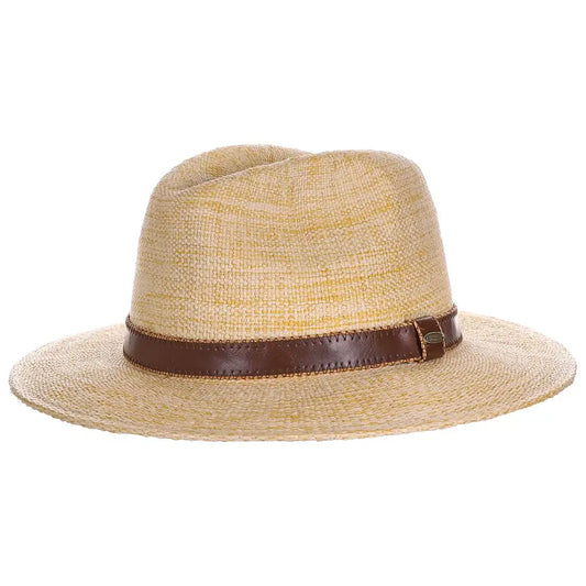 Scala Abari - Raffia Straw Outback Fedora Hat