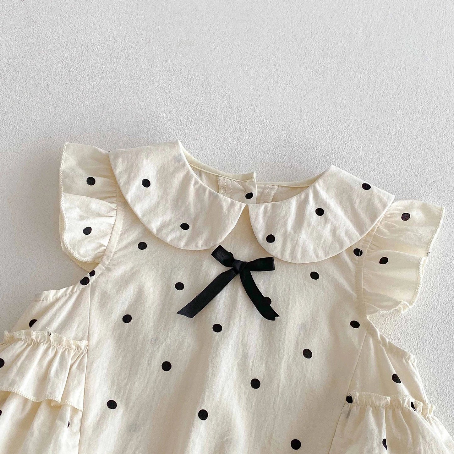 Polka Dot Layered Romper