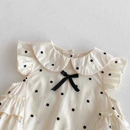 Polka Dot Layered Romper