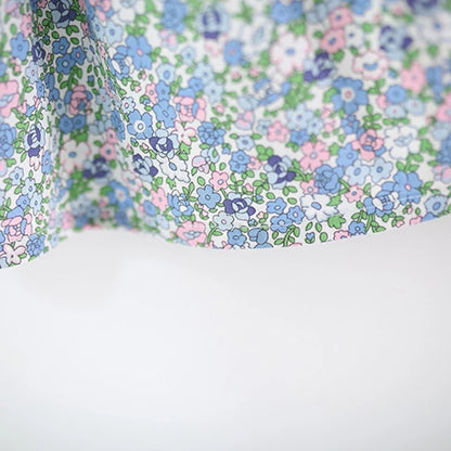 Blue Floral Ribbon Dress