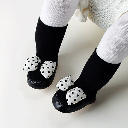 Contrast Bow Walker Shoes