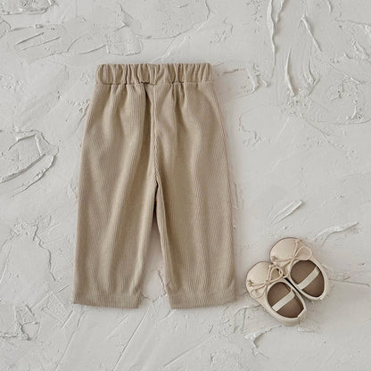 Floral Side Corduroy Pants