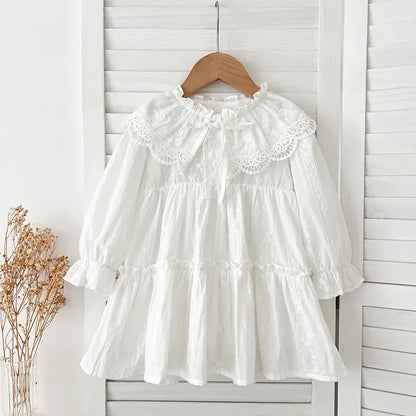 Lace Lapel Euro Style Dress