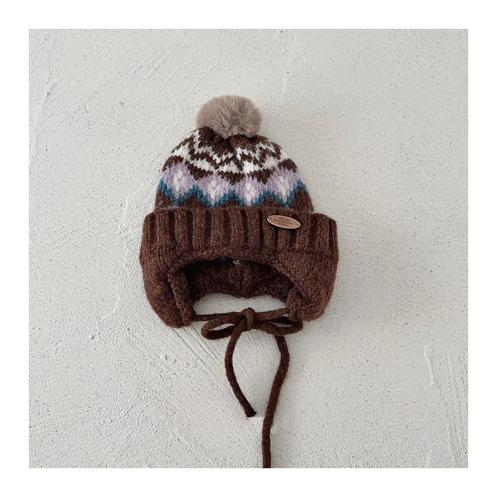 Diamond Grid Fleece Hat