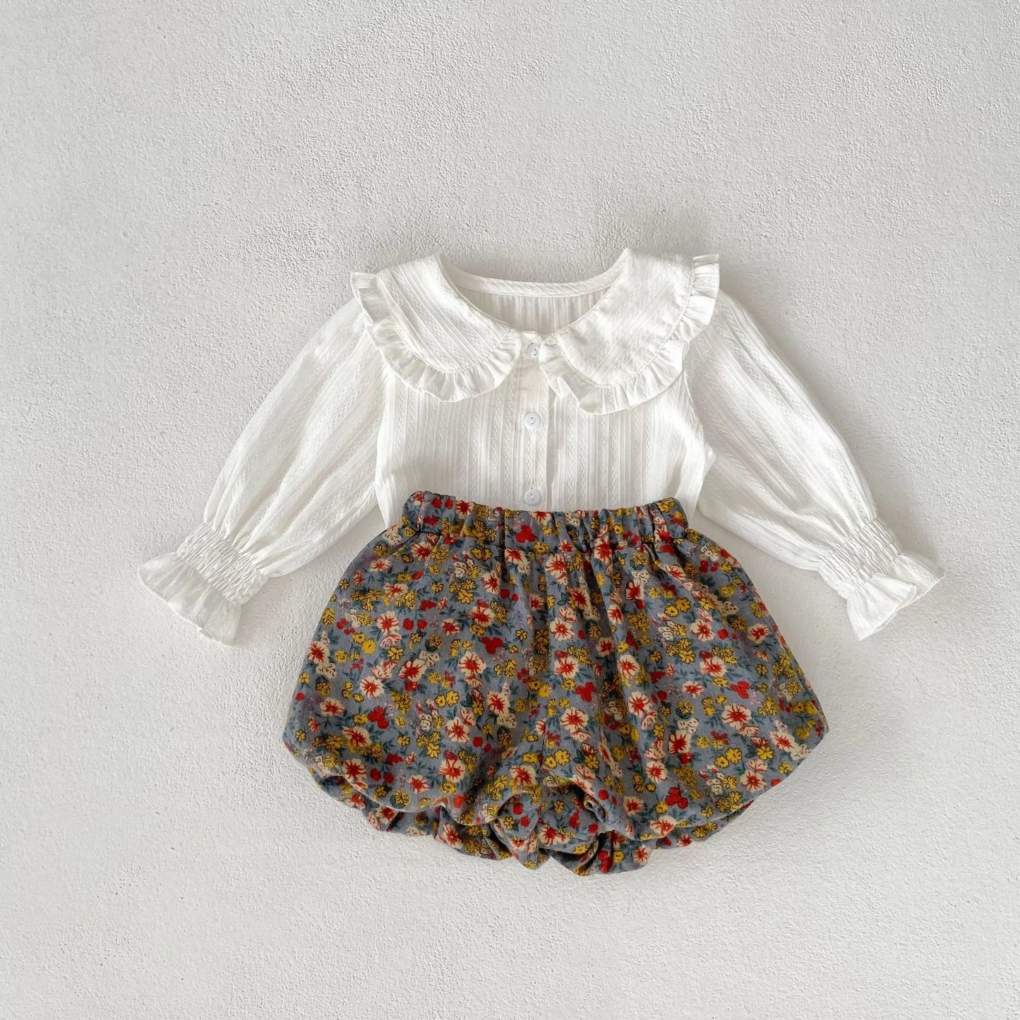 Doll Collar Floral Set