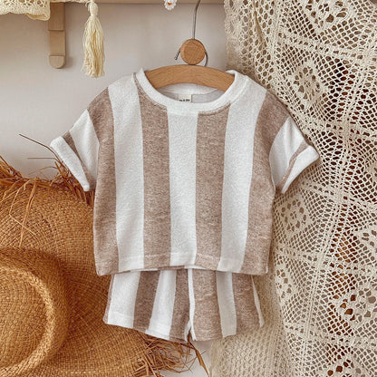 Striped Shorts Sand Set