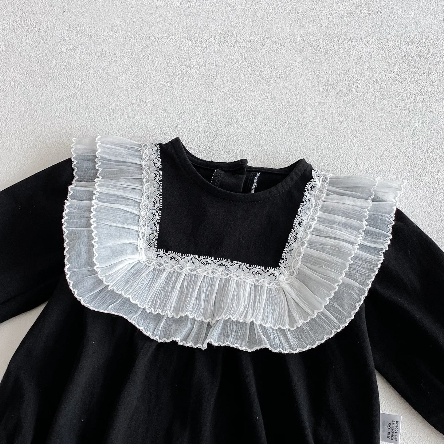 Square Frill Neckline Romper